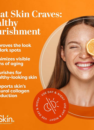 TruSkin Brightening Vitamin C Serum for Face with Hyaluronic Acid, 1 fl oz | Anti aging face serum with Vitamin E to improve the look of dark spots, fine lines, skin tone & support radiant-looking skin