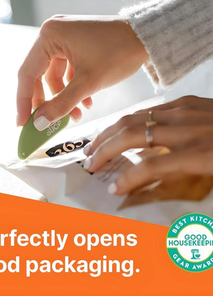 Slice 00100 Ceramic Blade Safety Cutter, Opens Clamshell Packaging, Coupon Cutter, Trim Photos, Scrapbooking, Fits Keychain, Green