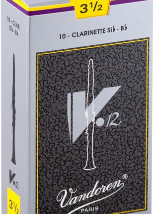 Vandoren CR1935 Bb Clarinet V.12 Reeds Strength 3.5; Box of 10