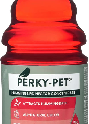 Perky-Pet Hummingbird Nectar Concentrate for Hummingbird Feeder - 32 oz - Makes 96 FL OZ of Red Food Nectar - 238