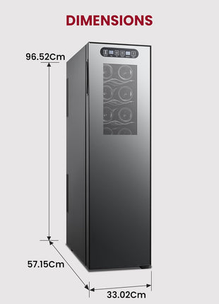 Koolatron 18 Bottle Wine Fridge – Wine Cooler with Glass Door, 1.9 cu. ft (53 L), Beverage Can Refrigerator, Digital Temperature Control/Dual Temperature Zone, Ideal for White, Red, Sparkling Wine