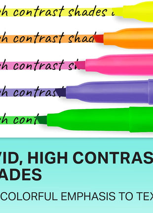 Sharpie Pocket Style Highlighters, Chisel Tip, Assorted Fluorescent, 12 Count - Quick Dry, Perfect For Studying, Note-Taking, School, College, Office, Student & Teacher Supplies