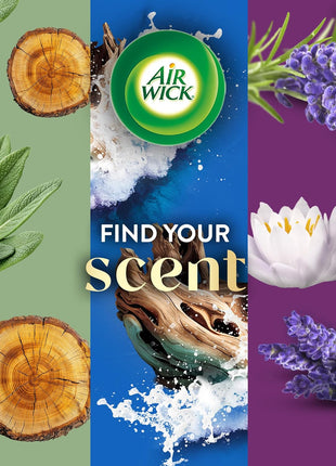 Air Wick Plug in Scented Oil Refill, 5ct, White Sage & Mahogany, Air Freshener, Essential Oils