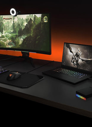 Seagate FireCuda Gaming Hard Drive External Hard Drive 5TB - USB 3.2 Gen 1, RGB LED lighting for PC and Mac with Rescue Services (STKL5000400)