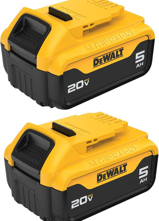 DEWALT 20V MAX 5 Ah Lithium Ion Battery 2-Pack (DCB205-2)
