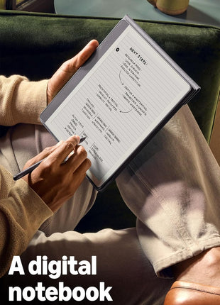 Amazon Kindle Scribe (32GB) - Your notes, documents and books, all in one place. With built-in AI notebook summarization. Includes Premium Pen - Tungsten