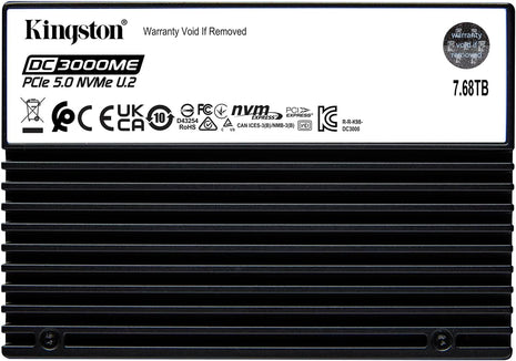 Kingston Enterprise 7.68TB DC3000ME | TCG Opal U.2 PCIe 5.0 NVMe SSD | SEDC3000ME/7T6
