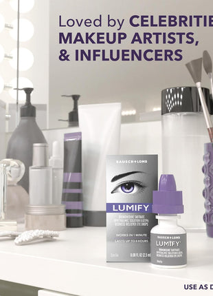 LUMIFY Redness Reliever Eye Drops, for Whiter & Brighter Looking Eyes, 0.08 Fl Oz (2.5 mL)