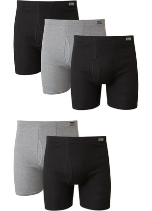 Hanes Men's Tagless Boxer Briefs with Fabric-Covered Waistband - Multiple Packs Available