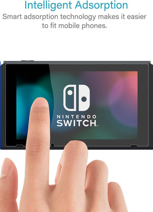 NEW'C 3 Pack Designed for Nintendo Switch Screen Protector Tempered Glass, Case Friendly Anti Scratch Bubble Free Ultra Resistant