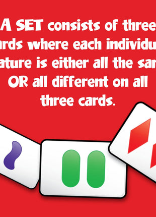 SET Enterprises SET - The Family Card Game of Visual Perception - Race to Find The Matches, For Ages 8+,81 Cards, Rules included | Award Winning, Family Game Night, Travel Games, Playing Cards Screen-Free
