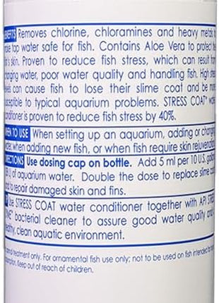 API STRESS COAT Aquarium Water Conditioner 16-Ounce Bottle