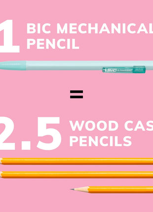 BIC Xtra-Smooth Pastel Mechanical Pencils, Medium Point, 0.7mm, 24-Count | Bulk Pack for School or Office Use | Smooth Writing Experience | No. 2 Lead for Standardized Tests