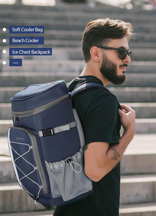 Maelstrom Cooler Backpack - 35/50 Can Insulated Soft Cooler Lunch Bag for Camping, Beach, Hiking & Shopping