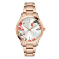 Helix by Timex Analog Watch for Women with Silver Round Dial & Rose Gold Stainless Steel Bracelet Band Water Resistant Women's Wrist Watches - TW053HL07