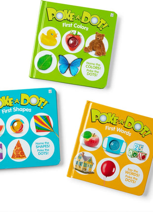 Melissa & Doug Poke-a-Dot! 3Pk First Words, Shapes & Colors, Interactive Children's Board Books with Buttons to Pop, Educational Sensory Toy for Toddlers & Preschoolers Ages 1+