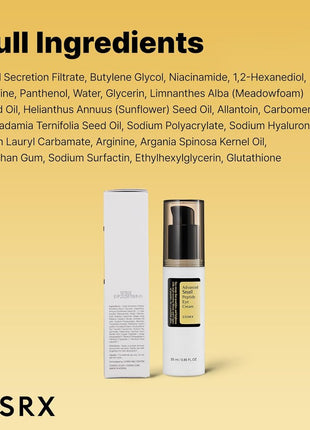 COSRX Snail Peptide Eye Cream Snail Eye Care Moisturizing Hydration Nutrition Snail Snail Mucus Filtrate 72% Dullness Peptide 5ppm No Stickiness Dry Skin Skin Age Basic Cosmetics Cream Korean Cosmetic