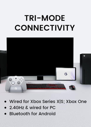 GameSir G7 Pro Wired Controller for Xbox Series X|S, Xbox One, Wireless Gamepad for PC&Android with TMR Sticks, Hall Effect Analog Triggers, 1000Hz Polling Rate, 3.5mm Audio Jack - White