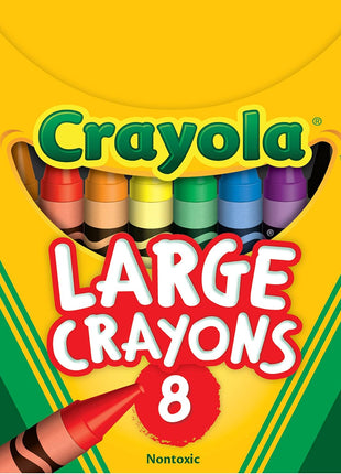 Crayola Large Crayons - Assorted (8 Count), Giant Crayons for Kids & Toddlers, Ages 2+