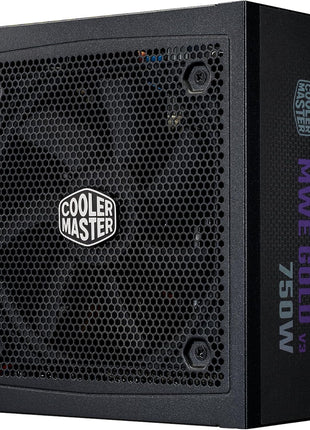 Cooler Master MWE Gold 750 V3 Power Supply, PCIe 5.1 Ready | Certification Cybenetics Platinum & Noise A, 80 PLUS Gold, 750W, ATX 3.1, 12V-2x6 Cable, Zero-RPM Silent Mode, Fully Modular