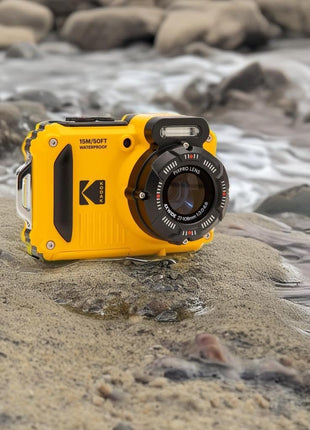 KODAK PIXPRO WPZ2 Waterproof Digital Camera, 16MP with 4X Optical Zoom, Shockproof, Dustproof, 1080p Video, Wi-Fi, Waterproof to 50ft, Yellow