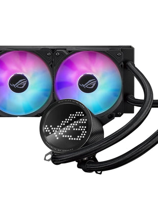 ASUS ROG RYUO III 240 ARGB All-in-one AIO Liquid CPU Cooler 240mm Radiator, Asetek 8th gen Pump Solution, Anime MatrixTM LED Display and ROG AF 12S ARGB Fan., 6 Year Warranty