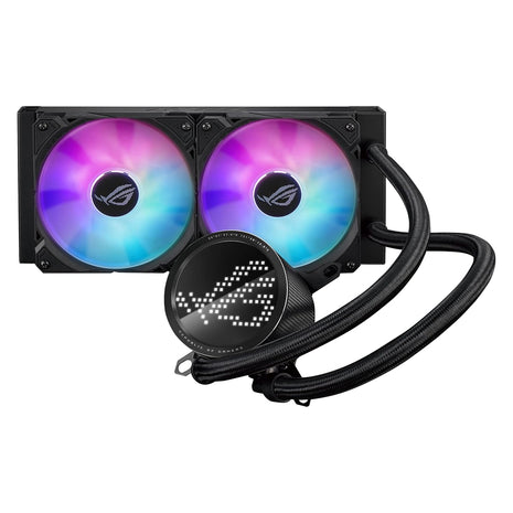 ASUS ROG RYUO III 240 ARGB All-in-one AIO Liquid CPU Cooler 240mm Radiator, Asetek 8th gen Pump Solution, Anime MatrixTM LED Display and ROG AF 12S ARGB Fan., 6 Year Warranty