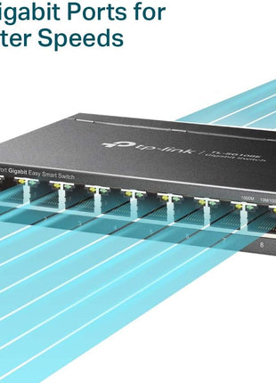 TP-Link 8 Port Gigabit Switch | Easy Smart Managed | Plug & Play | Desktop/Wall-Mount | Sturdy Metal w/ Shielded Ports | Support QoS, Vlan, IGMP and LAG (TL-SG108E)