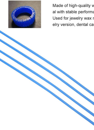 Wax Sprue Sticks, Casting Wax Wire, Jewelry Wax Tube, 5.9 * 0.1 inch Jewelry Wax Mold Wax Line Wax Wire Wax Sticks Wax Casting Sprue Sticks for Jewelry Wax Model Casting Wax