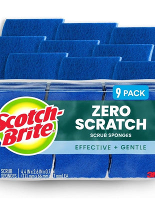 Scotch-Brite Non-Scratch Scrub Sponges, For Washing Dishes and Cleaning Kitchen, 9 Scrub Sponges