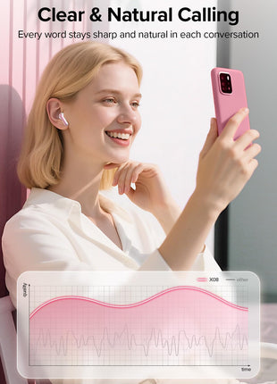 TAGRY Bluetooth Headphones True Wireless Earbuds 60H Playback LED Power Display Earphones with Wireless Charging Case IPX5 Waterproof in-Ear Ear buds with Mic for TV Smart Phone Laptop Computer Sports