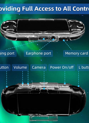 OSTENT Protective Clear Crystal Hard Carry Guard Case Cover Skin for Sony PS Vita PSV 1000 PCH-1000