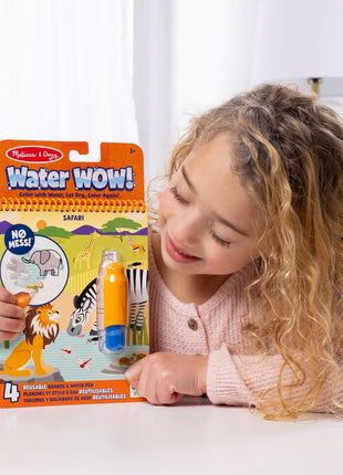 Melissa & Doug Water Wow! Reusable Water-Reveal, 6 Mess Free Coloring Books—Animals, Vehicles, Alphabet, Numbers & Much More—Travel Toys for Kids 3+