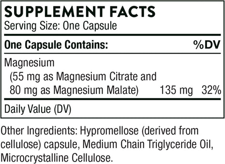 THORNE - Magnesium CitraMate & Vitamin D-5000 Duo - Heart, Bones, Muscles - 60 to 90 Servings