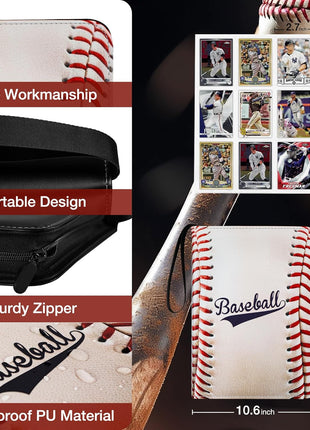 Baseball Card Binder,2025-2026 Sports Trading Card with Sleeves Holder Album,990 Pockets Baseball Card Holder Sheets Display Storage Protectors for Collectors Boys and Girls Gift