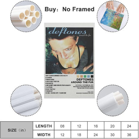 SIPMAN Deftones Around The Fur Canvas Print Home Decorations Posters For Room Aesthetic Wall Art Poster Unframe 12x18inch(30x45cm)