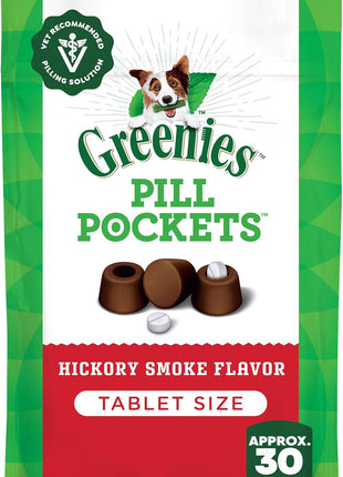 Greenies Pill Pockets for Dogs Small Size, Tablet Pill Treats for Dogs, Chicken Flavor, 3.2 oz. Pouch