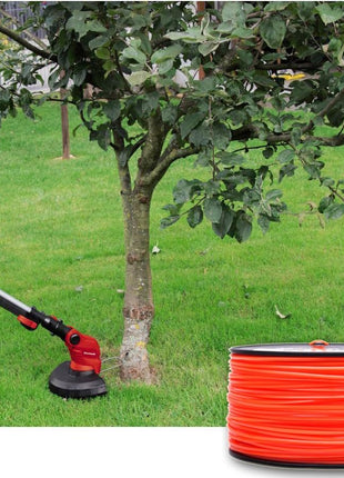A ANLEOLIFE 5-Pound Commercial Square .095-Inch-by-1280-ft String Trimmer Line in Spool,with Built-in Line Cutter, Orange