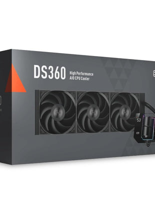 CPS All-in-One Water Cooling Cooler  inchDS360 BK inch 360mm Radiator with Digital Display Dual Chamber Structure