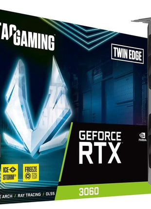 ZOTAC Gaming GeForce RTX 3060 Twin Edge 12GB GDDR6 192-bit 15 Gbps PCIE 4.0 Gaming Graphics Card, IceStorm 2.0 Cooling, Active Fan Control, Freeze Fan Stop, ZT-A30600E-10M