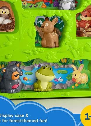 Fisher-Price Little People Toddler Toy Forest Friends Carry Case Playset with Animal Figures for Pretend Play Kids Ages 1+ Years