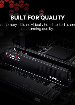 G.SKILL Flare X5 Series DDR5 RAM (AMD EXPO) 32GB (2x16GB) 6000MT/s CL30-38-38-96 1.35V Desktop Computer Memory U-DIMM - Matte Black (F5-6000J3038F16GX2-FX5)