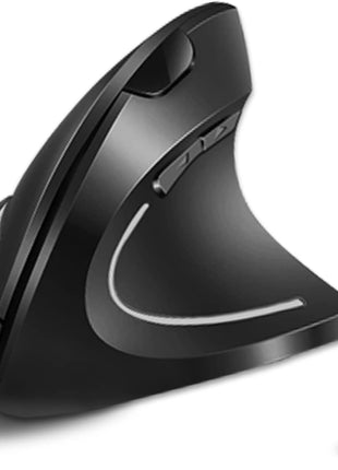 Vassink Ergonomic Mouse, Rechargeable Wireless Mouse, 2.4GHz Rechargeable Wireless Vertical Optical Mice with USB Receiver, 6 Buttons for Laptop, PC, Computer Black