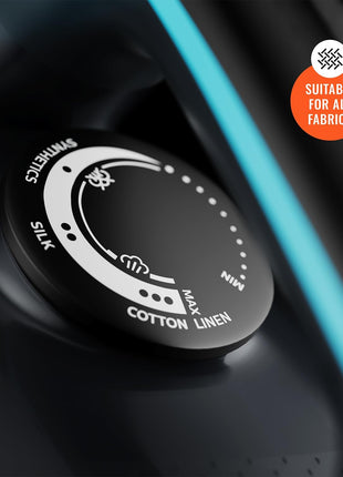 PurSteam SteamBurst+ with Ceramic Soleplate, Powerful Steam, Self-Clean | 1750W | Ceramic Soleplate | Adjustable Steam | Self-Clean | Anti-Calc | Anti-Drip | Powerful Steam for All Fabrics