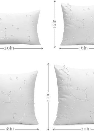 Ashler Outdoor Pillows, 18 x 18 Pillow Inserts Set of 4, Waterproof Throw Pillow Inserts Hypoallergenic for Patio, Water Resistant Indoor Outdoor Decorative