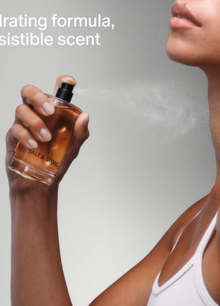 Salt & Stone Hair & Body Mist for Women & Men, Santal & Vetiver 3.4 fl oz | Body & Hair Mist, Warm & Woody Scented Body Spray, Gender Neutral Fragrance with Glycerin & Red Algae, Vegan, Paraben-Free