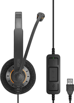 EPOS Sennheiser SC 30 USB ML (504546) - Single-Sided Business Headset | For Skype for Business | with HD Sound, Noise-Cancelling Microphone, & USB Connector (Black)