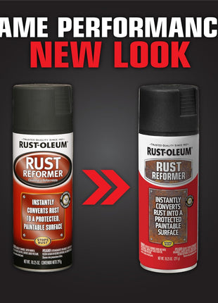 Rust-Oleum 248658 Stops Rust Reformer Spray Paint, 10.25 oz, Matte Black