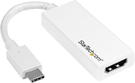 StarTech.com USB-C to HDMI Adapter - Thunderbolt 3 Compatible - White - 4K 60Hz