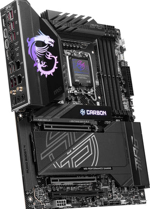 MSI MPG X870E Carbon WiFi Gaming Motherboard (AMD Ryzen 9000/8000/7000 Series Processors, AM5, DDR5, PCIe 5.0, M.2 Gen5, SATA 6Gb/s, USB 40Gbps, HDMI, Wi-Fi 7, Bluetooth 5.4, 5Gbps LAN, ATX)